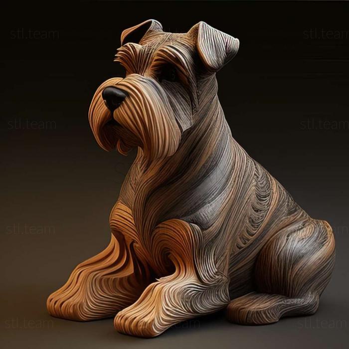 3D model Zwergschnauzer dog (STL)